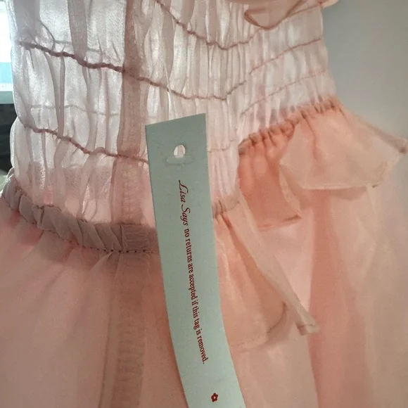 Lisa Says Gah Pink Ruffled Top - Picture 4 of 5